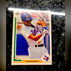 Juan Gonzalez Upper Deck 1991 #646 baseball card!!